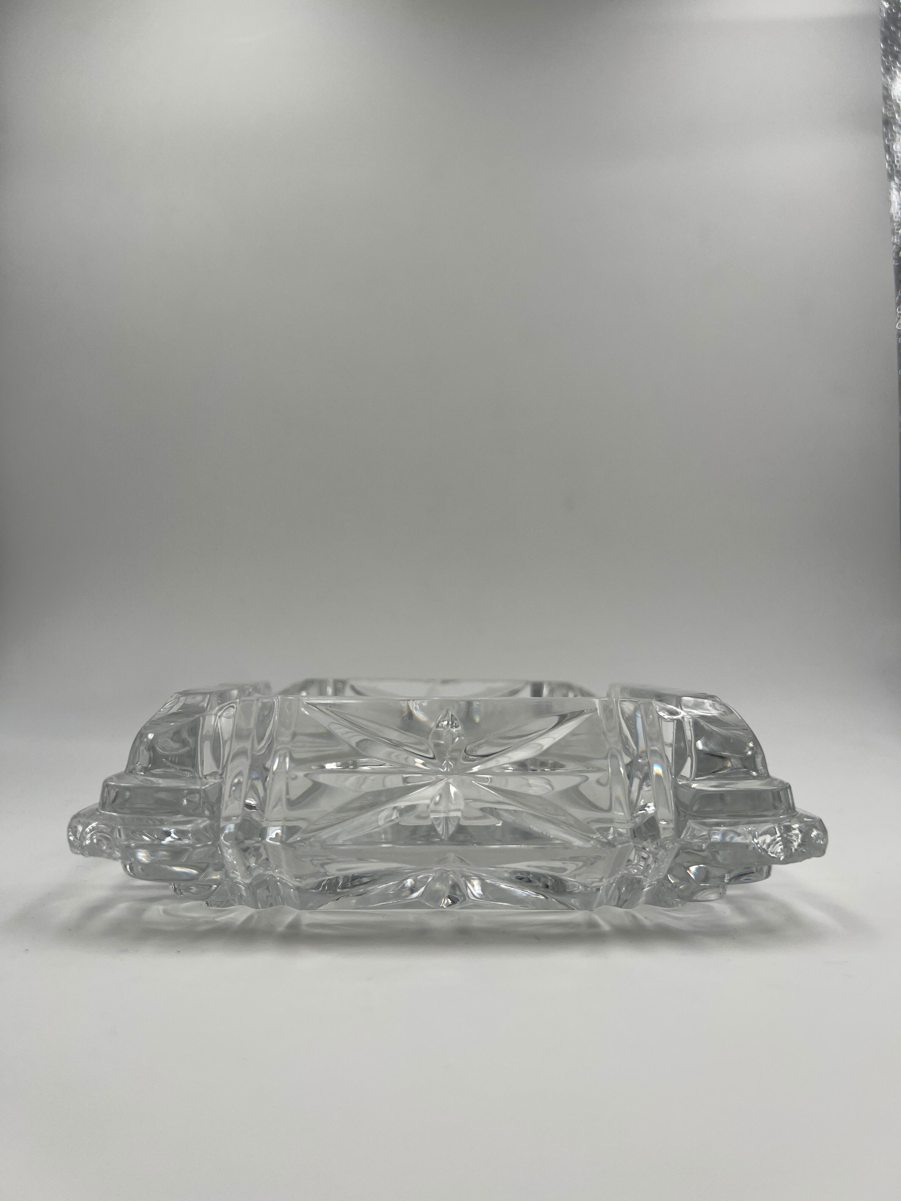 Worked crystal ashtray