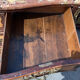 Commode tombeau Louis XV en marqueterie et marbre fin XIXe siècle