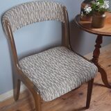 Sled chair by Self - NF14, solid wood and wool fabric, vintage 1960's