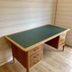 Vintage Mid-Century brass sabot ministerial/management desk