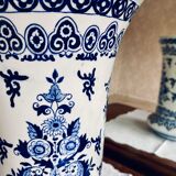 Large vase cornet in faience of Gien - 1866