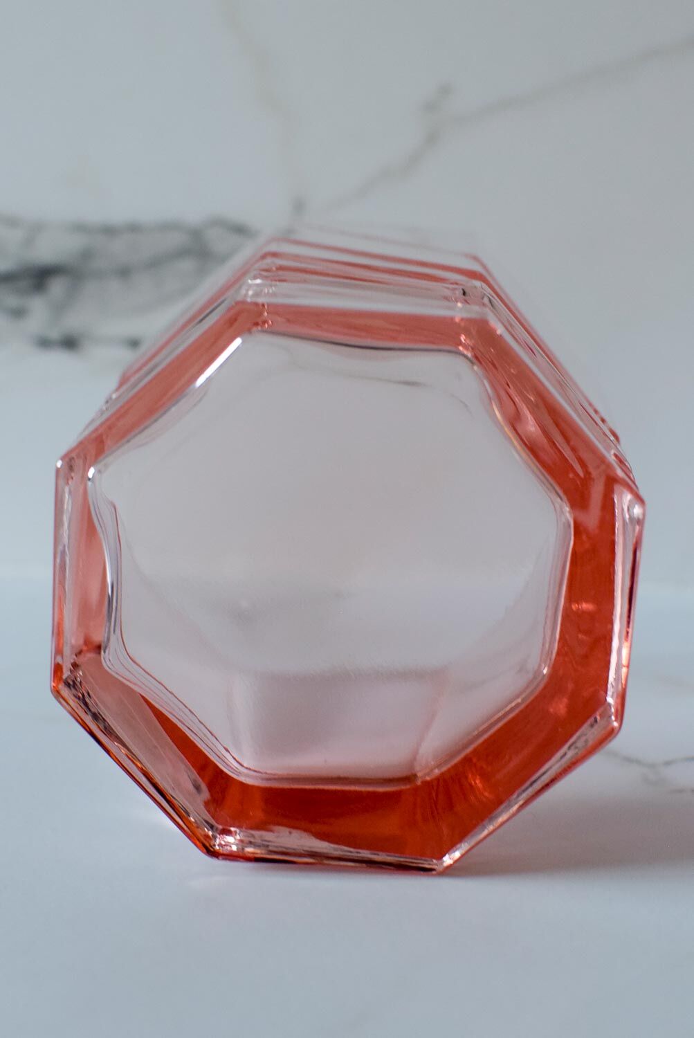 Pink crystal whisky glasses