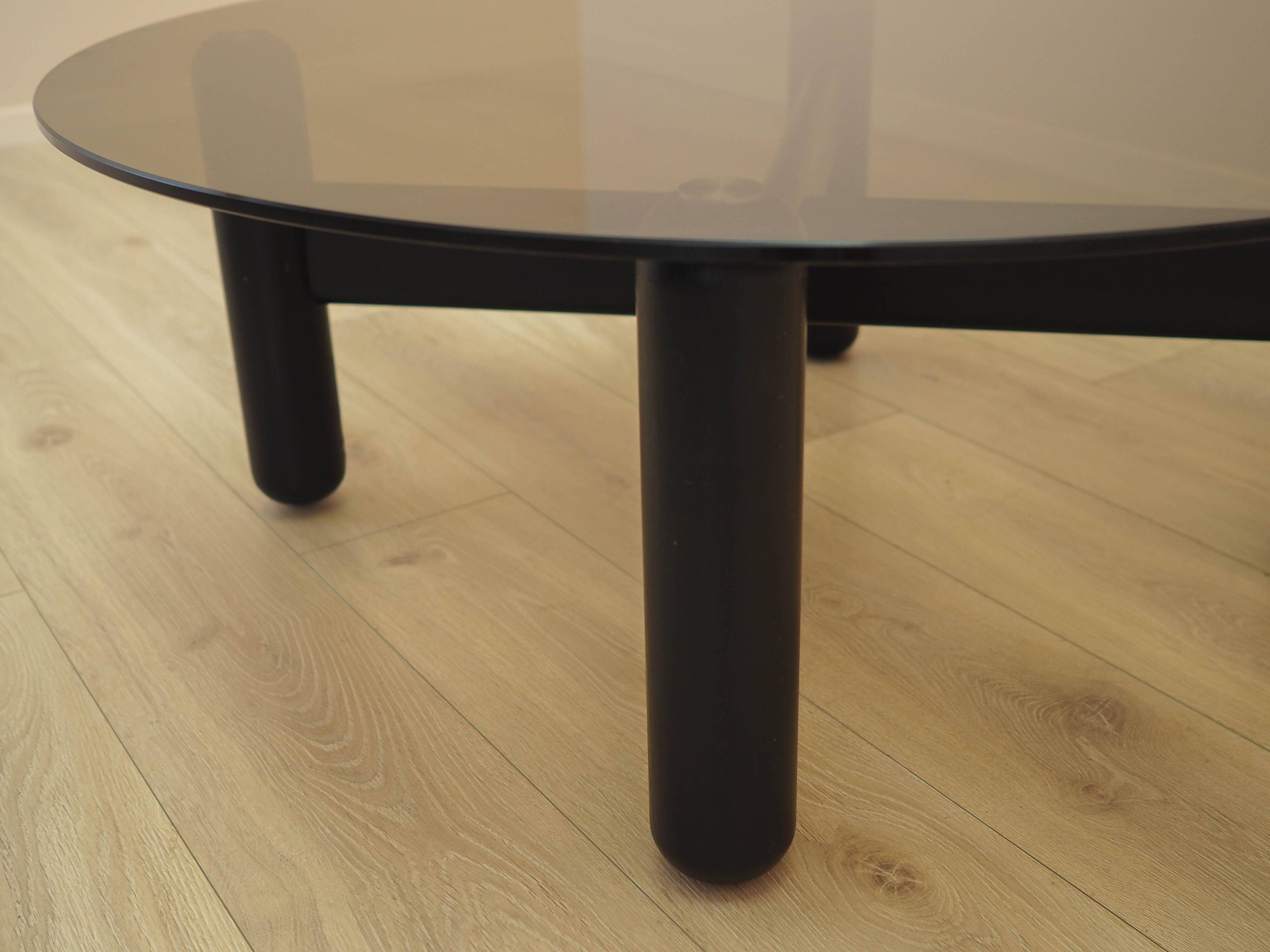 Italian smoked glass coffee table, 1990s