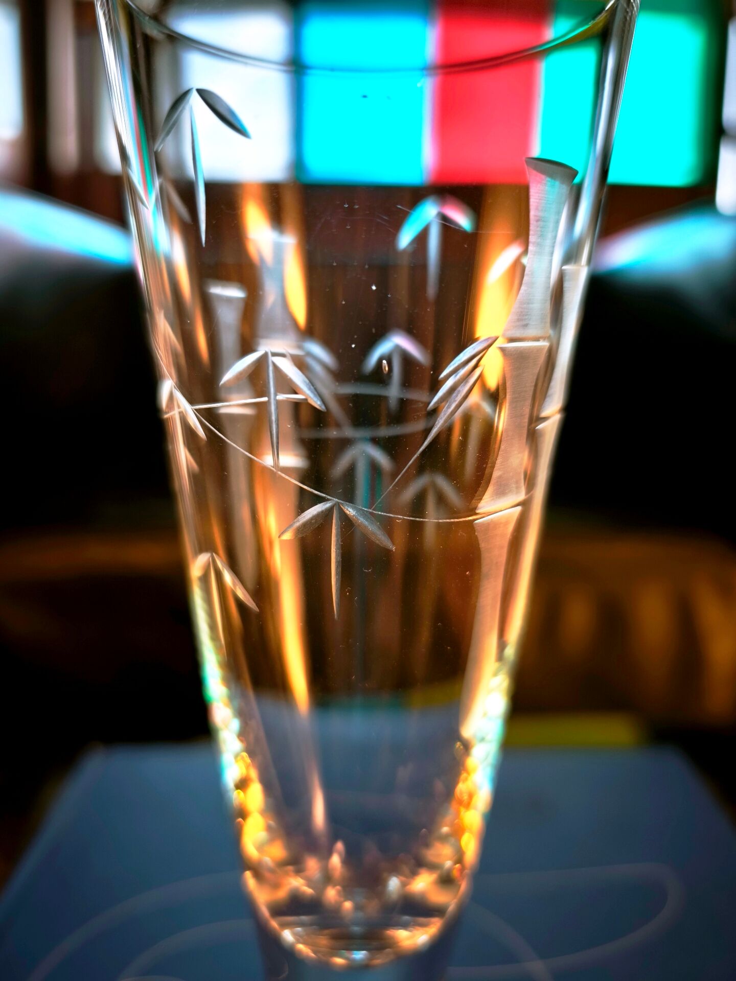 6 vintage bamboo beer glasses from the 1960s, Noritake Sasaki style.