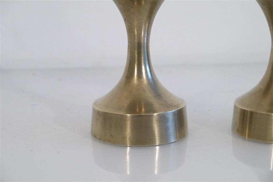 Pair of Danish brass candle holders 1970
