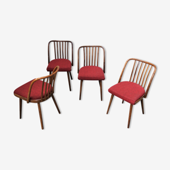 Set of 4 Antonin Suman chairs