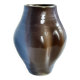 Blue and brown ceramic vase from the 1980s.