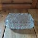 Moulded glass butter dish star decoration