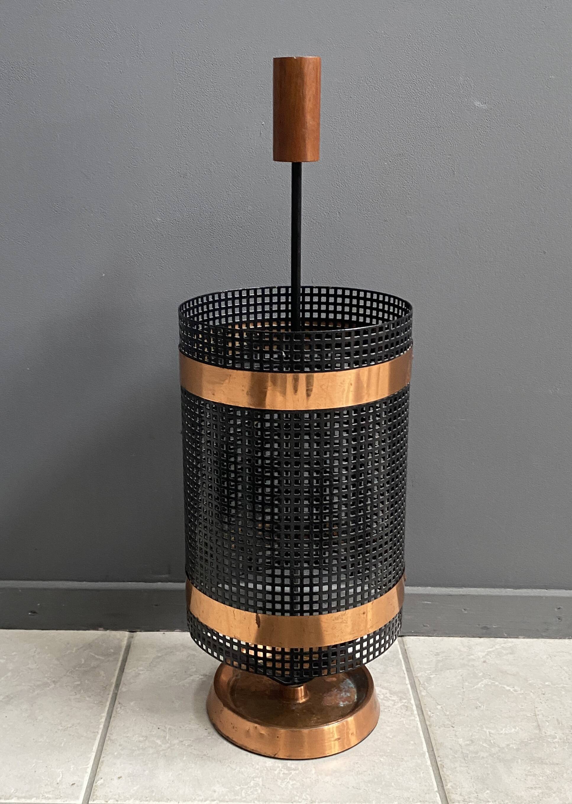 Metal and teak Umbrella stand 1960s