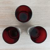 3 verres suede bordeaux Luminarc