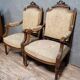Pair of finely carved armchairs in the Louis XVI style