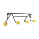 Zig-Zag wall coat rack hooks yellow wood balls