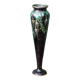 Enameled vase, art nouveau, Limoges, Jules Sarlandie