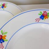 4 dessert plates of Gien model Nice