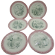 Set de 12 assiettes Digoin Sarreguemines XIXème les fleurs french flowers plates