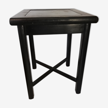 Table haute noire moderne bi-matière