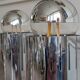 Pair of Space Age lamps in chrome metal from the 70s.