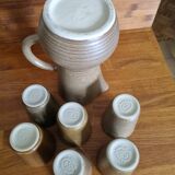 Vintage orangeade or fruit juice set in Digoin stoneware
