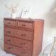 Vintage rattan chest of drawers circa 1960s