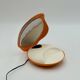 Lampe Oyster orange vintage par Gamma3, design italien des années 1970