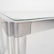 Glass and aluminum dining table by kho liang ie, the netherlands 1974