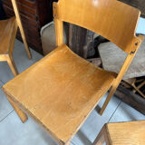 5 chaises empilables vintage — Rainer Schell  Schlapp Möbel 1960s