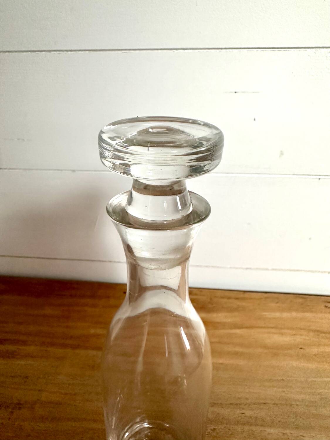 Old thick glass bottle