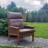 Leather Lounge Chair By Illum Wikkelsø For Eilersen, 1960s