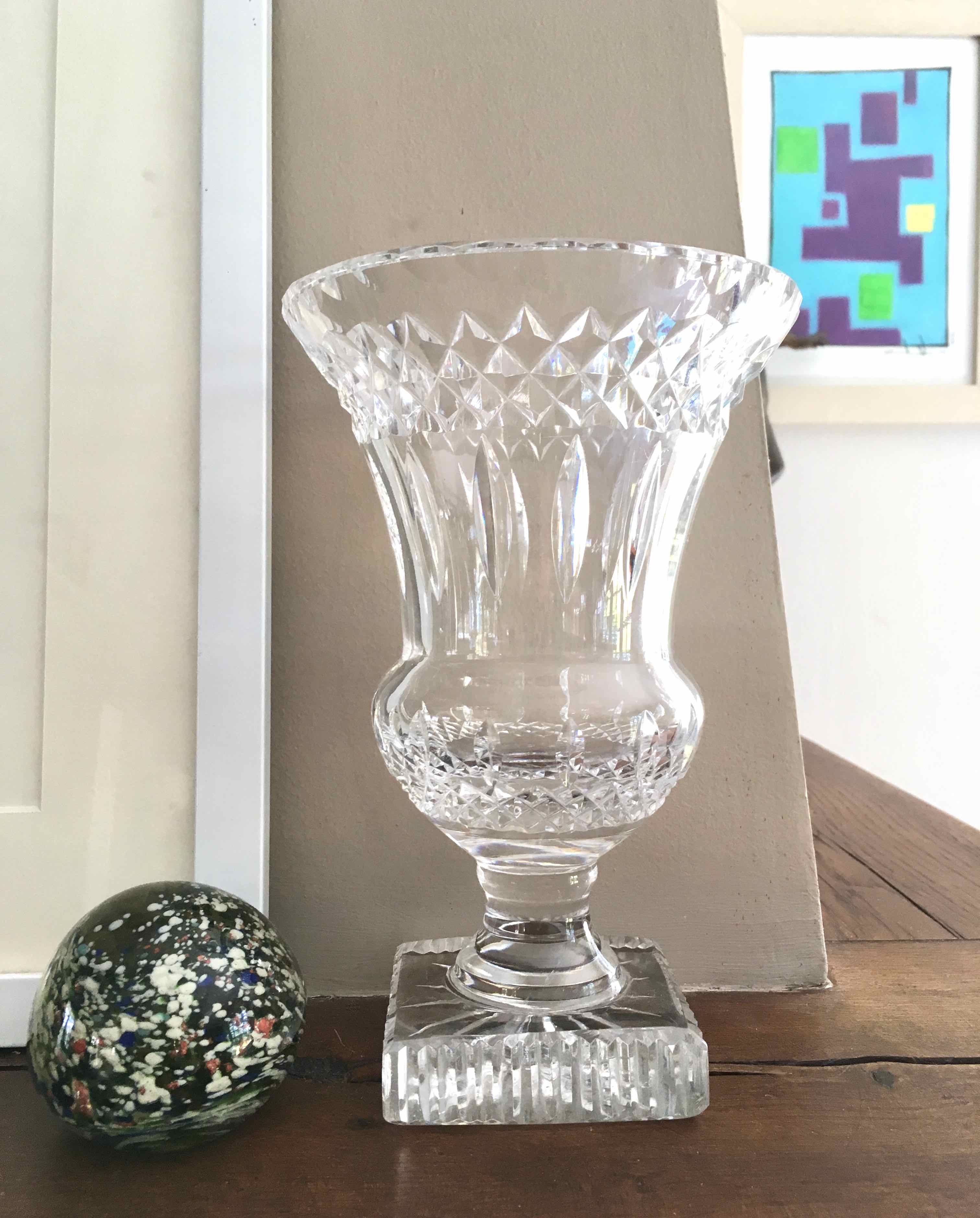 Vase 1960 cut bohemian crystal