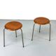Dot Stool in Teak by Arne Jacobsen for Fritz Hansen, 1950s, Set of 2