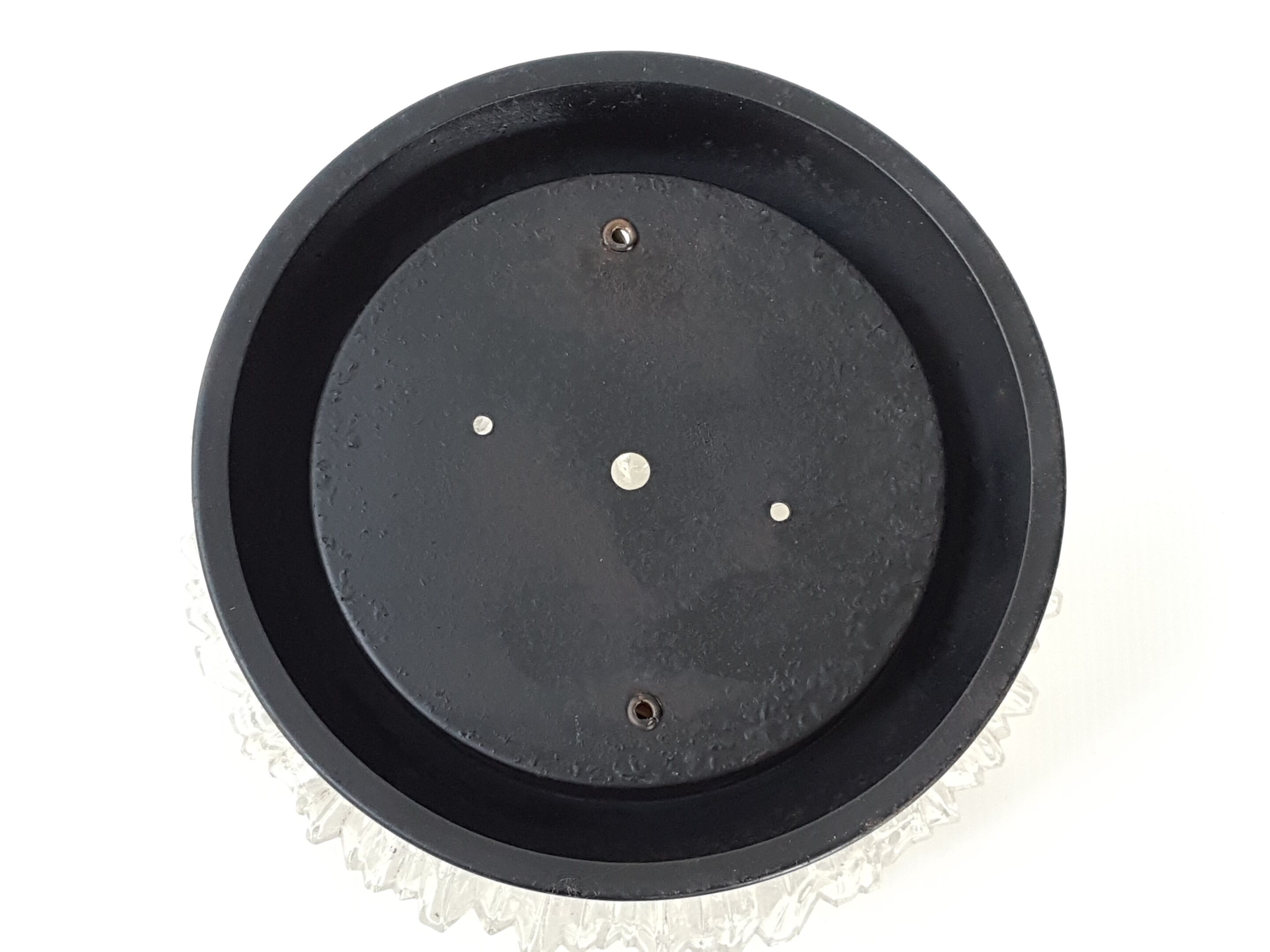 Plafonnier en verre & métal 1960