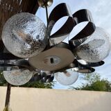 Chrome chandelier Space age 70s