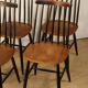 Set of 4 vintage wooden chairs, 1960.
