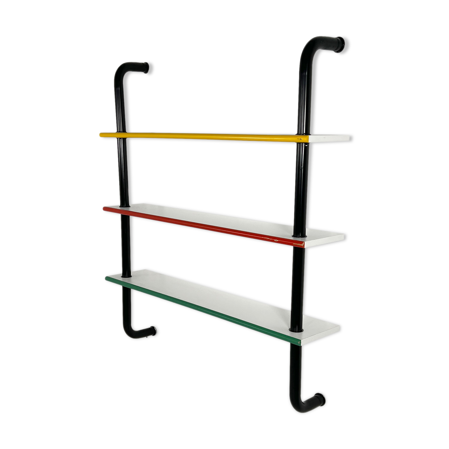 Multicolored tubular wall shelf, 1980