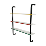 Multicolored tubular wall shelf, 1980