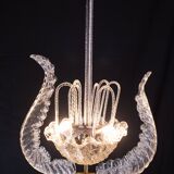 Art Decò Vintage Chandelier By Barovier e Toso, Murano Glass, 1940