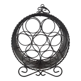 Wrought iron bottle holder