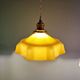 Trio of Art Deco pendant lights in colored opaline glass, 1930s