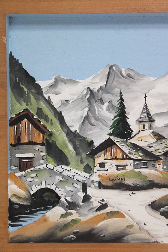 Relief map The village in the mountain