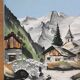 Relief map The village in the mountain