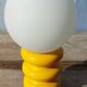 Yellow wooden lamp 70s