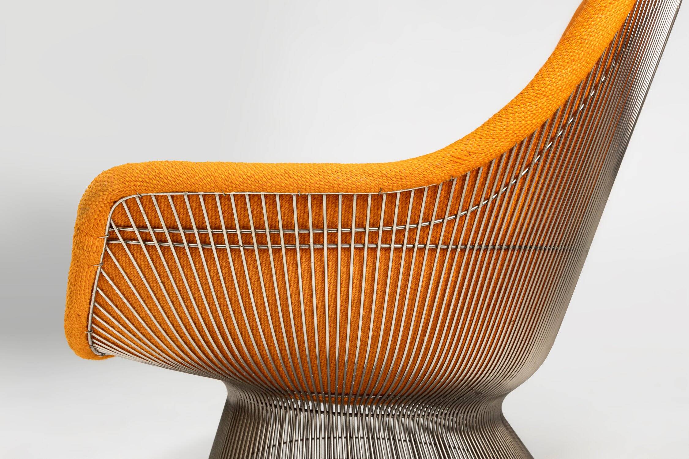 Set of Model 1705 Easy Chair and Ottoman Set by Warren Platner for Knoll, 1