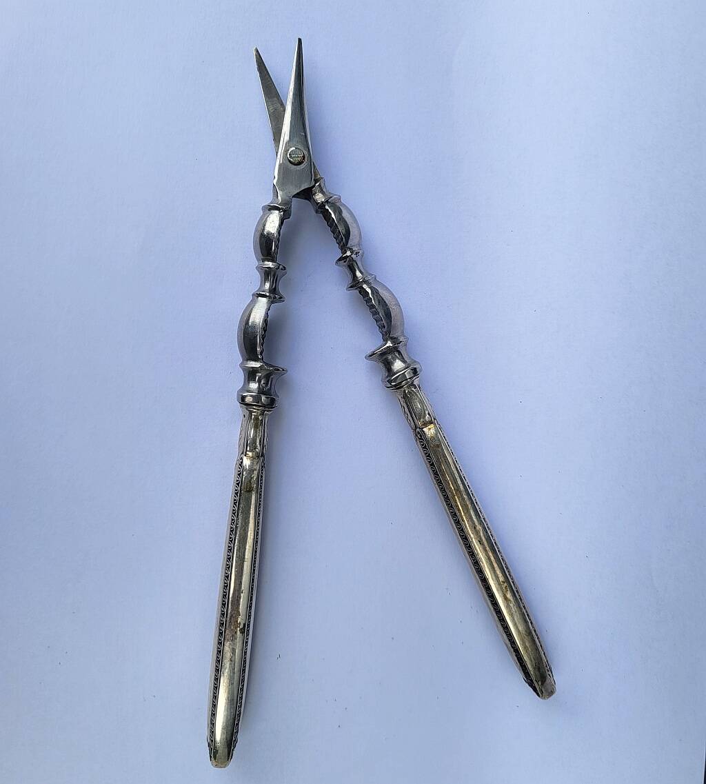 Lobster Cracker Scissors .800 Silver Handles 1930s