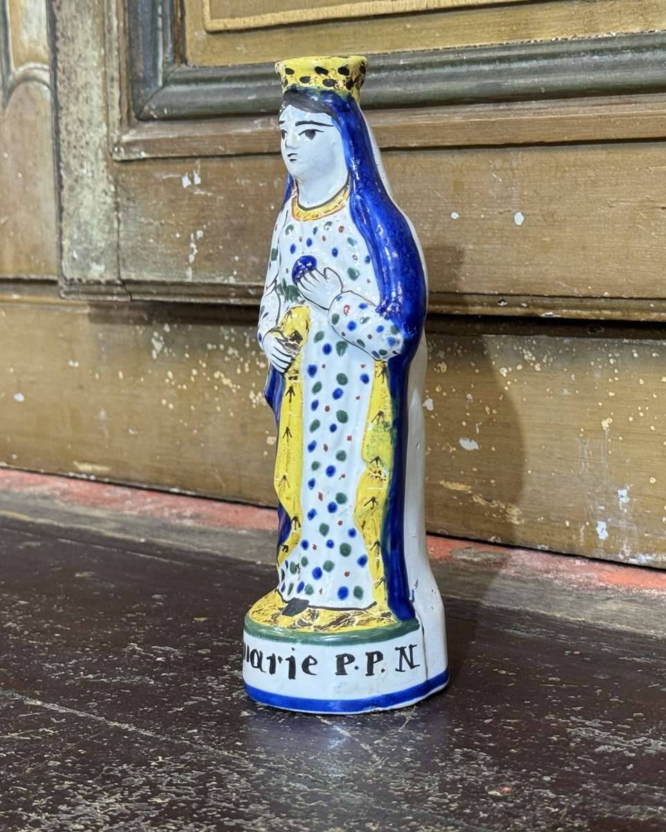 Sainte Marie en faïence de Quimper fin XIXème