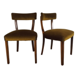 Set of two padded chamber armchairs