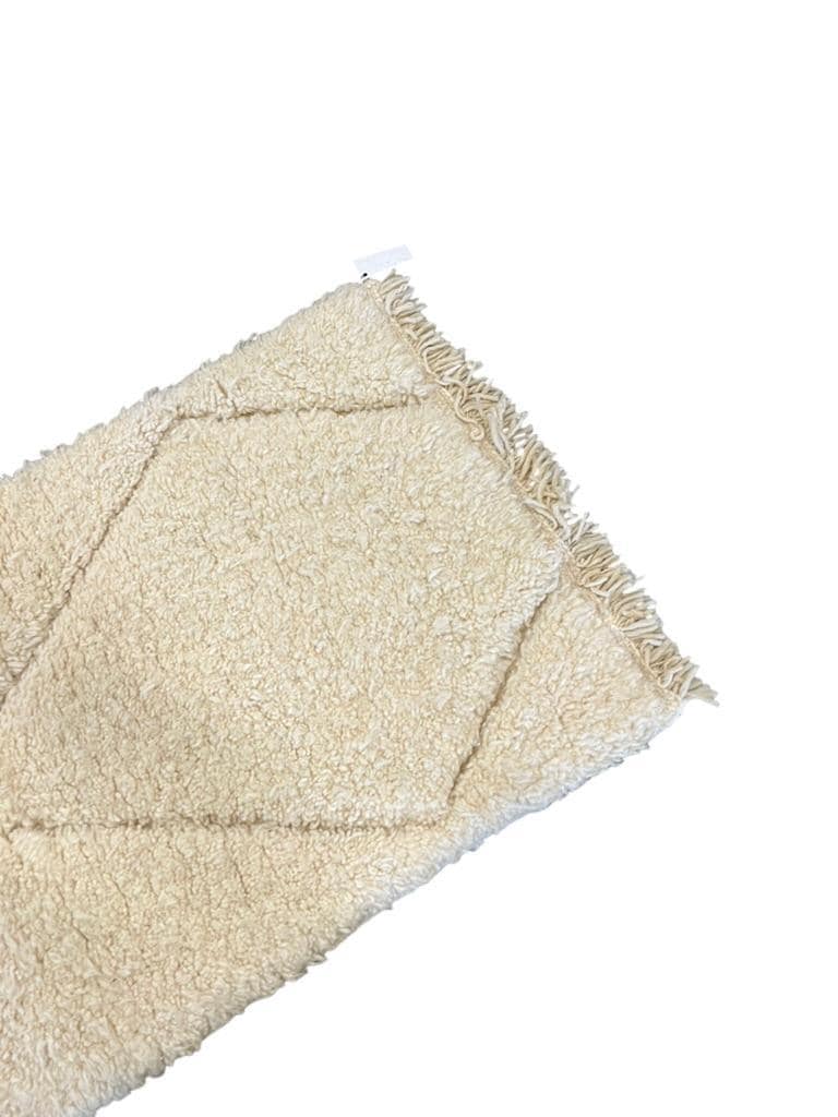 XL beige wool runner / carpet Beni Ouarain
