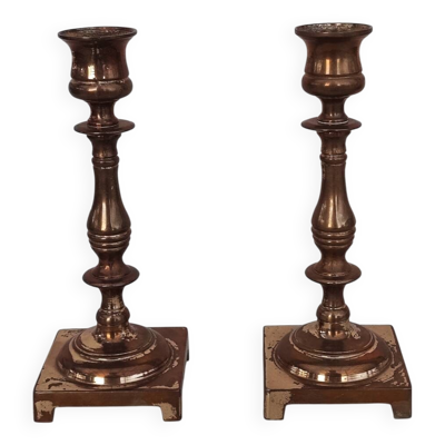 Paire de lustres anglais en bronze