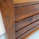 Vintage Maison Regain chest of drawers in solid elm from the 80s