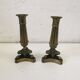 Pair of 19th bronze candle holders