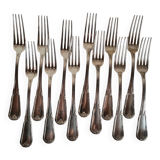 12 Fourchettes en métal argenté Boulenger Couverts de table
